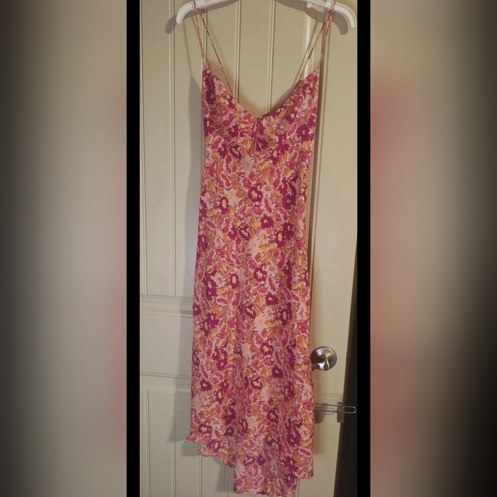 VINTAGE Y2K Sundress In Bright Summer Coral Colors By Express SZ 9/10